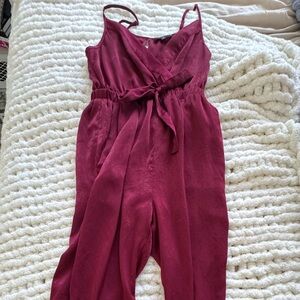 Women's Burgundy Jumpsuit